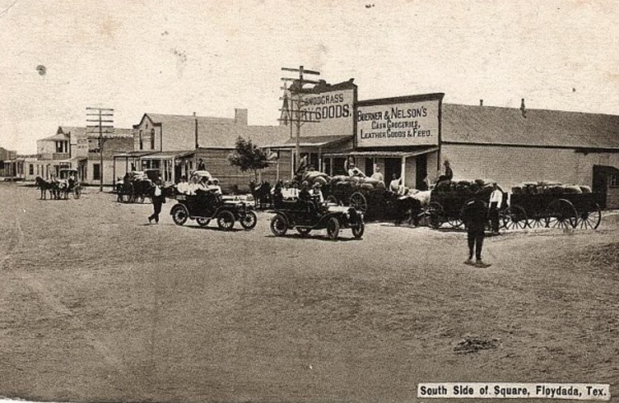 Floydada Texas Street Scene 1909